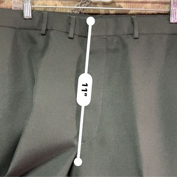 Patriot Dress Pants Mens 35x30 Polyester Olive Green Straight Leg - Picture 8 of 8